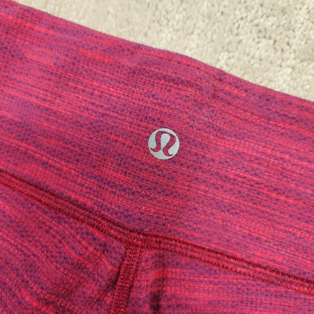 Lululemon Pants Womens 4 Wunder Under Crop II Tights Yoga Stretch‎ Spacedye Gym - Picture 2 of 9